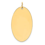 14k Plain .018 Gauge Engravable Elliptical 32x Disc Charm