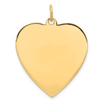 14k Plain .027 Gauge Engravable Heart 27x Disc Charm