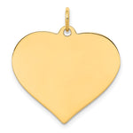 14k Plain .035 Gauge Engraveable Heart 22x Disc Charm