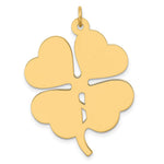 14k Plain .018 Gauge Engravable Clover 34x Disc Charm