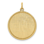 14k Patterned with Zig-Zag Edge .018 Gauge Round Engravable 26x Disc Charm