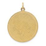 14k Patterned with Zig-Zag Edge .018 Gauge Round Engravable 29x Disc with Satin Back
