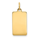 14k Plain .011 Gauge Rectangular Engravable 20x Disc Charm