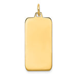 14k Plain .018 Gauge Engravable Rectangular 29x Disc Charm