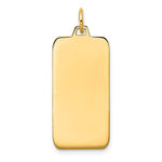 14k Plain .027 Gauge Engravable Rectangular 29x Disc Charm