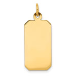 14k Plain .027 Gauge Engravable Rectangular 25x Disc Charm