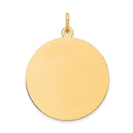 14k Plain .013 Gauge Round Engravable Disc Charm