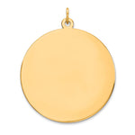 14k Plain .035 Gauge Round Engravable Disc Charm