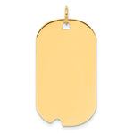 14k Plain .018 Gauge Engravable Dog Tag w/Notch Disc Charm