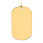 14k Plain .027 Gauge Engraveable 37x Dog Tag Disc Charm