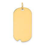 14k Plain .009 Gauge Engraveable 26x Dog Tag with Notch Disc Charm