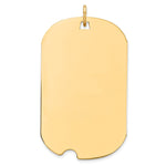 14k Plain .018 Gauge Engraveable 35x Dog Tag with Notch Disc Charm