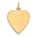 14k Plain .035 Gauge Heart Engravable 17x Disc Charm
