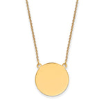 14k Plain .018 Gauge Round Engravable 19x Disc Necklace