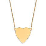 14k Plain .013 Gauge Heart Engravable 21x Disc Necklace