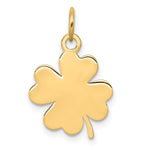 14k Plain .018 Gauge Engravable Clover 16x Disc Charm