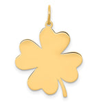 14k Plain .018 Gauge Engravable Clover 23x Disc Charm