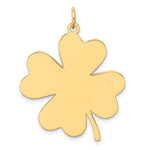14k Plain .018 Gauge Engravable Clover 32x Disc Charm