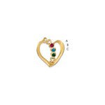 14k Genuine 3 Stone Mother's Slide