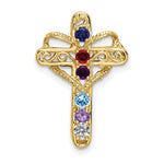 14k Synthetic Diamond Family Jewelry Pendant