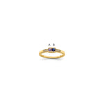 14K Family Jewelry Genuine Stone & Diamond Set Ring