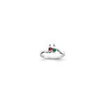 14k White Gold Genuine 2 Stone Mother's Ring