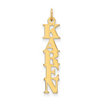 14k Yellow Gold Name Plate Charm