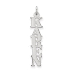 Sterling Silver/Rhodium-plated Name Plate Charm