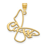 Sterling Silver/Gold-plated Small Butterfly with Name Pendant