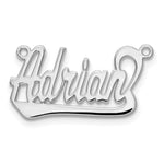 14k White Gold Underlined Name Plate