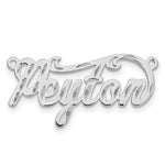 10k White Gold Diamond-cut Name Plate