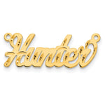 14k Yellow Gold Diamond-cut Name Plate