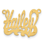 14k Yellow Satin Diamond-cut Name Plate