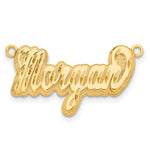 14k Yellow Gold 3D Diamond-cut Name Plate
