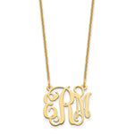 14k Yellow Gold Small Monogram Necklace