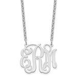 Sterling Silver/Rhodium-plated Medium Monogram Necklace