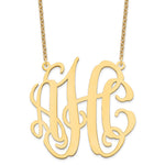 Sterling Silver/Gold-plated Large Monogram Necklace