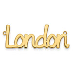 Sterling Silver/Gold-plated Polished Name Plate