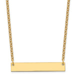 Sterling Silver/Gold-plated Medium Blank Bar Necklace