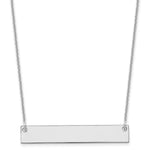 10k White Gold Medium Blank Bar Necklace
