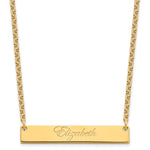 SS/Gold-plated Medium EDWARDIAN SCRIPT Bar Necklace