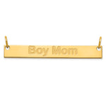 SS/Gold-plated Large Capitalized ARIAL ROUNDED Bar Necklace