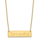 Sterling Silver/Gold-plated Small Name Bar Necklace