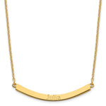 Sterling Silver/Gold-plated Curved Bar Necklace