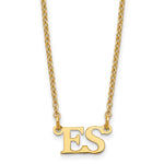 Sterling Silver/Gold-plated Small Initials Necklace