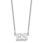 10k White Gold Small Initials Necklace