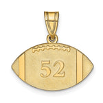 Sterling Silver/Gold-plated Personalized Football Pendant