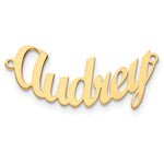14k Yellow Gold Curved Name Plate