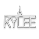 14k White Gold Top Bar Name Plate
