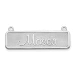 10k White Gold Satin Name Plate Bar